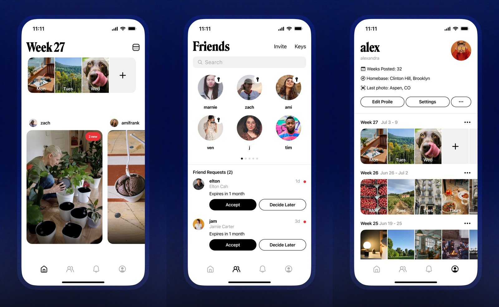 2023-07 TechCrunch：Home / Friends / Profile 三屏